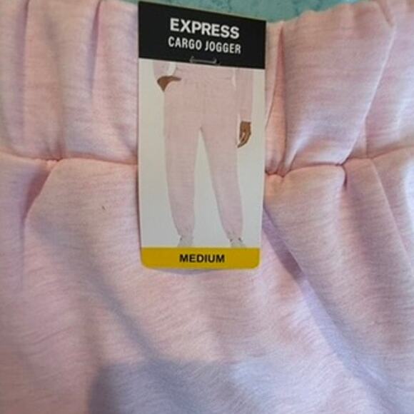 EXPRESS Women's Cargo Jogger Pants (EX007162) Pink Medium New NWT - Picture 4 of 8